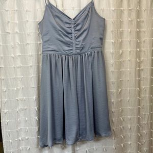 Chambray, spaghetti, strap dress